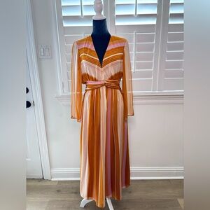 Joie Vibrant Striped Long Sleeve Dress Size 4